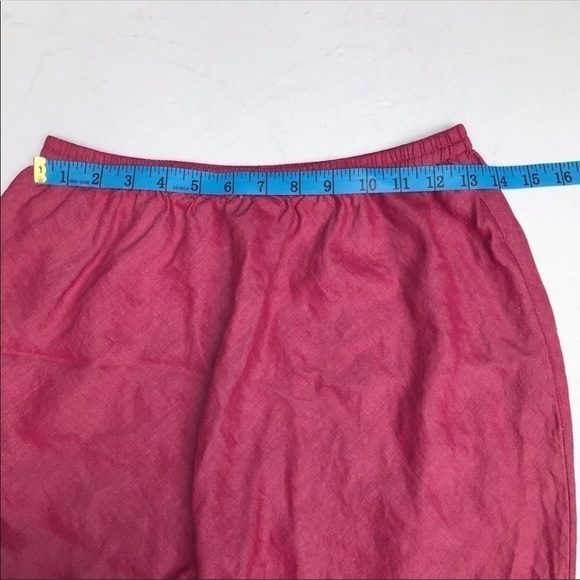 EILEEN Fisher Pink Linen / Silk Maxi Skirt Medium - Picture 3 of 7